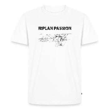Passion Biplan - T-shirt Premium bio Homme - blanc - Devant - Nico (187cm)