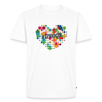Coeur coloré conception de points - 17sdgs - T-shirt Premium bio Homme - blanc - Devant - Nico (187cm)