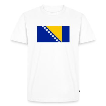Drapeau de la Bosnie - T-shirt Premium bio Homme - blanc - Devant - Nico (187cm)