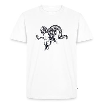 Goat - Men's Premium Organic T-Shirt - white - Front - Nico (187cm)