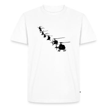 formation Hélicoptère Hélicoptère Hélicoptère - T-shirt Premium bio Homme - blanc - Devant - Nico (187cm)