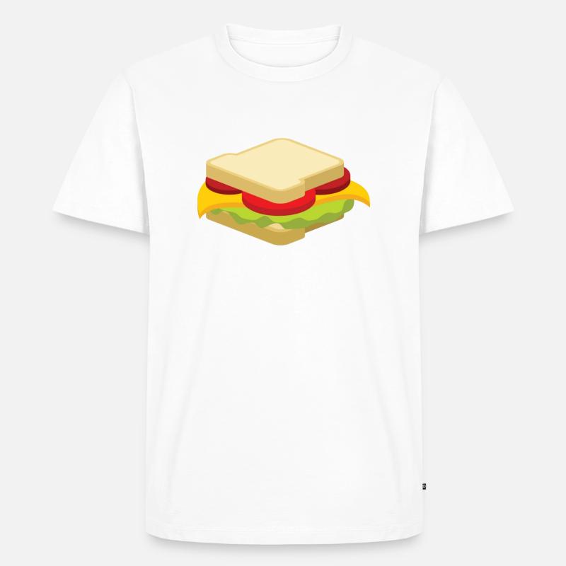 Sandwich - Männer Premium Bio T-Shirt - Weiß