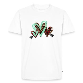 CORAZON ANIMAL PRINT - Men's Premium Organic T-Shirt - white - Front - Nico (187cm)