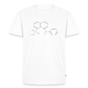 Lipase Molecule - Colored Structural Formula - Men's Premium Organic T-Shirt - white - Front - Nico (187cm)