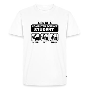 Student Computer Science Programming Gift Nerd Admin - Men's Premium Organic T-Shirt - white - Front - Nico (187cm)
