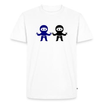 Ninjas - T-shirt Premium bio Homme - blanc - Devant - Nico (187cm)
