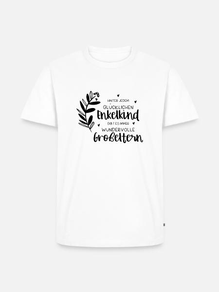 Großeltern Enkelkind - Männer Premium Bio T-Shirt - Weiß