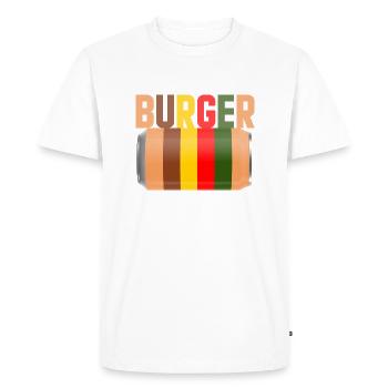 burger fast food - T-shirt Premium bio Homme - blanc - Devant - Nico (187cm)