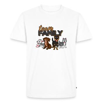 idée cadeau d’enterrement de vie de jeune fille de chien de famille d’équipe - T-shirt Premium bio Homme - blanc - Devant - Nico (187cm)