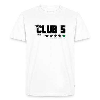 Club 5 logo Barracks - Men's Premium Organic T-Shirt - white - Front - Nico (187cm)