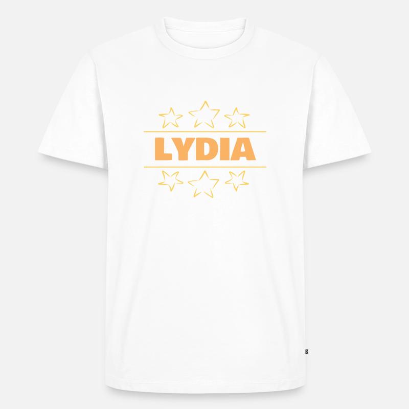 Lydia - Männer Premium Bio T-Shirt - Weiß