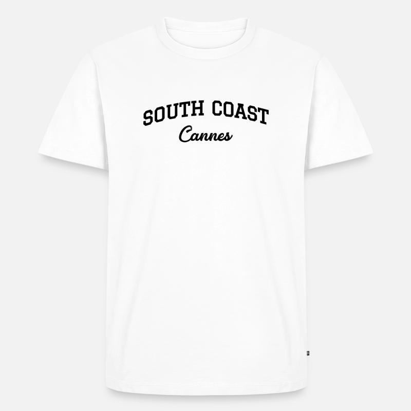 SÜDKÜSTE Cannes - Männer Premium Bio T-Shirt - Weiß