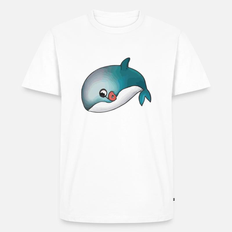 Wal Delfin Meer Geschenkidee - Männer Premium Bio T-Shirt - Weiß