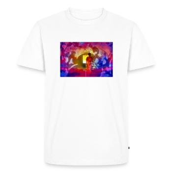 astronaut infected - T-shirt Premium bio Homme - blanc - Devant - Nico (187cm)