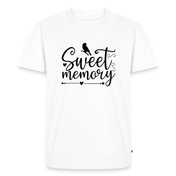 doux souvenir - T-shirt Premium bio Homme - blanc - Devant - Nico (187cm)