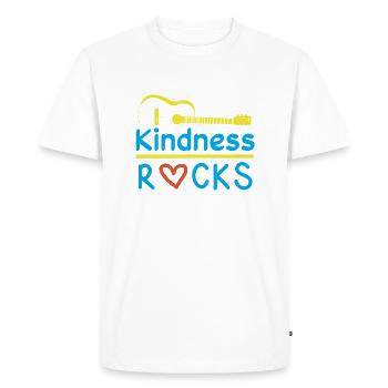 LA GENTILLESSE EST ROCHEUSE - T-shirt Premium bio Homme - blanc - Devant - Nico (187cm)