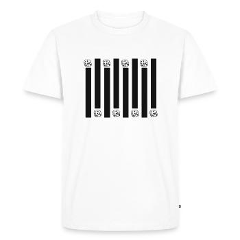 Boardgame Chess Backgammon Game Night - Men's Premium Organic T-Shirt - white - Front - Nico (187cm)