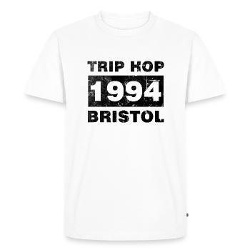 TRIP HOP BRISTOL BLACK - Men's Premium Organic T-Shirt - white - Front - Nico (187cm)