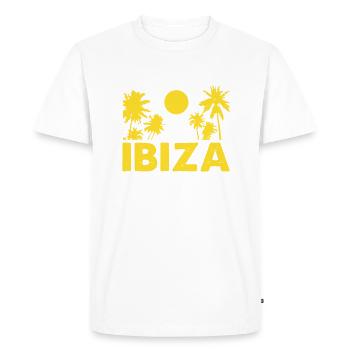 Ibiza - Men's Premium Organic T-Shirt - white - Front - Nico (187cm)