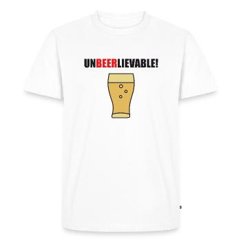 Noir incroyable - T-shirt Premium bio Homme - blanc - Devant - Nico (187cm)