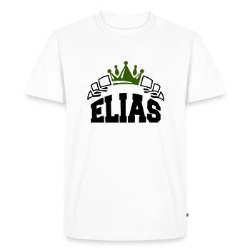Elias - Men's Premium Organic T-Shirt - white - Front - Nico (187cm)