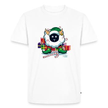 Une brebis et un elfe ? - T-shirt Premium bio Homme - blanc - Devant - Nico (187cm)