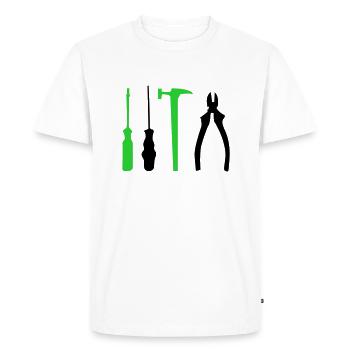 tool - Men's Premium Organic T-Shirt - white - Front - Nico (187cm)