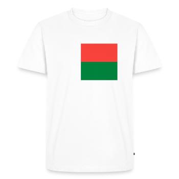 Drapeau Madagascar - T-shirt Premium bio Homme - blanc - Devant - Nico (187cm)