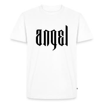 Ange Type Moderne - T-shirt Premium bio Homme - blanc - Devant - Nico (187cm)