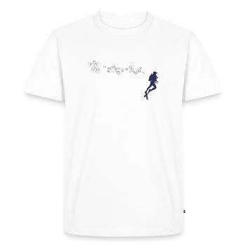 PAPA PLONGEUR 2 - T-shirt Premium bio Homme - blanc - Devant - Nico (187cm)