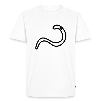 Vers - T-shirt Premium bio Homme - blanc - Devant - Nico (187cm)
