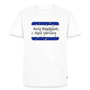 MG Agia Barbara - T-shirt Premium bio Homme - blanc - Devant - Nico (187cm)