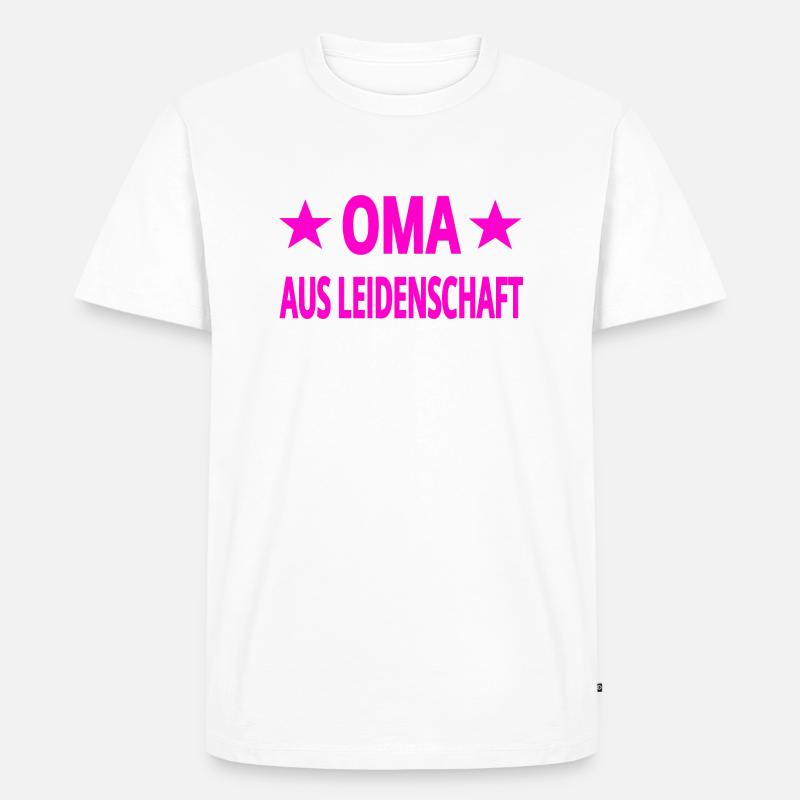 Oma - Männer Premium Bio T-Shirt - Weiß