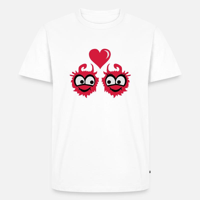 monster love - Männer Premium Bio T-Shirt - Weiß
