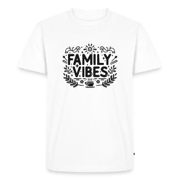 Ambiance familiale - T-shirt Premium bio Homme - blanc - Devant - Nico (187cm)