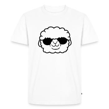 Sheep Sunglasses Party Sheep Lamb Cool Head - Men's Premium Organic T-Shirt - white - Front - Nico (187cm)