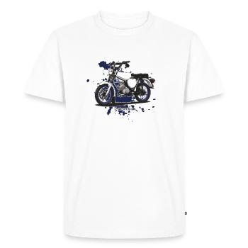 S51 (blanc) // Illustration - T-shirt Premium bio Homme - blanc - Devant - Nico (187cm)
