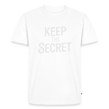 GARDEZ LE SECRET - T-shirt Premium bio Homme - blanc - Devant - Nico (187cm)