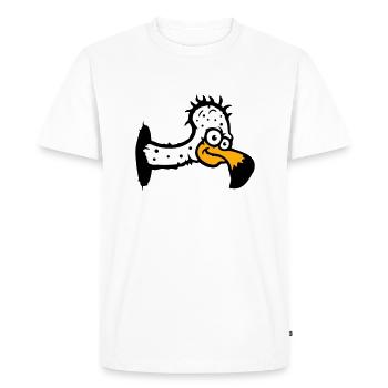 Vautour charognard oiseau Drôle Vautour Vautour Plaisir - T-shirt Premium bio Homme - blanc - Devant - Nico (187cm)