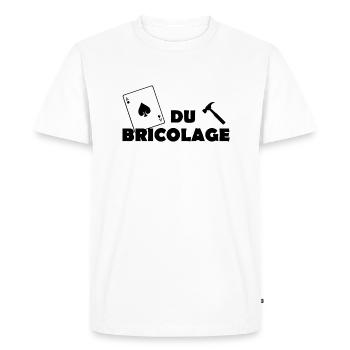 As du bricolage - T-shirt Premium bio Homme - blanc - Devant - Nico (187cm)