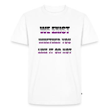 We Exist - Asexual Flag - Men's Premium Organic T-Shirt - white - Front - Nico (187cm)