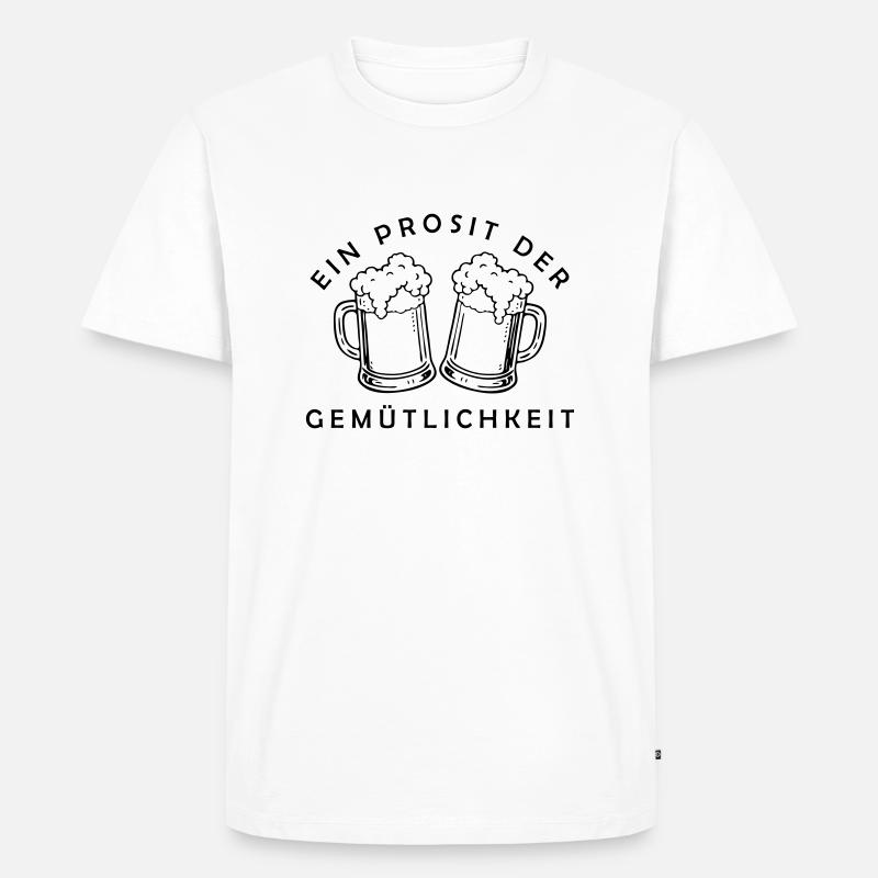 Bier - Ein Prosit der Gemütlichkeit - Men's Premium Organic T-Shirt - white