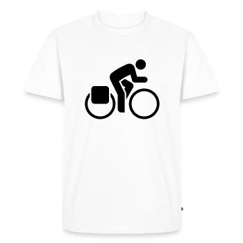 Bicycle, mountain bike, bicycle, world trip - Men's Premium Organic T-Shirt - white - Front - Nico (187cm)