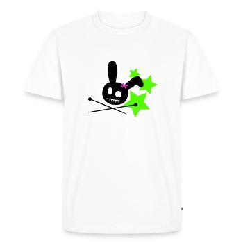 Voodoo Bunny Stars - T-shirt Premium bio Homme - blanc - Devant - Nico (187cm)