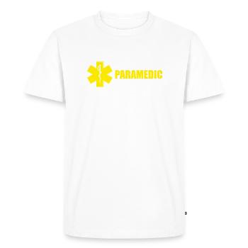 Paramedic Is Here - Men's Premium Organic T-Shirt - white - Front - Nico (187cm)