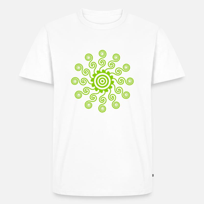 016 - spiral flow - Männer Premium Bio T-Shirt - Weiß