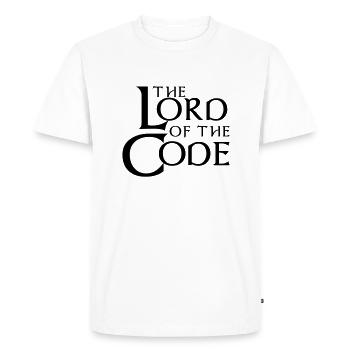 Le Seigneur du Code - T-shirt Premium bio Homme - blanc - Devant - Nico (187cm)