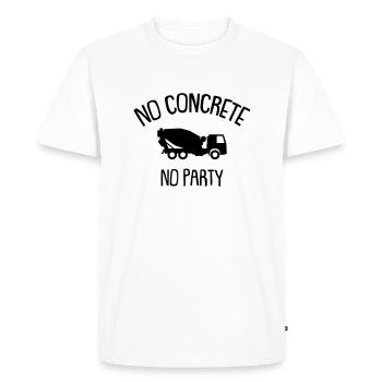 pas de béton pas de fête - T-shirt Premium bio Homme - blanc - Devant - Nico (187cm)