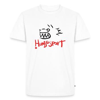 Dog sport black - Men's Premium Organic T-Shirt - white - Front - Nico (187cm)