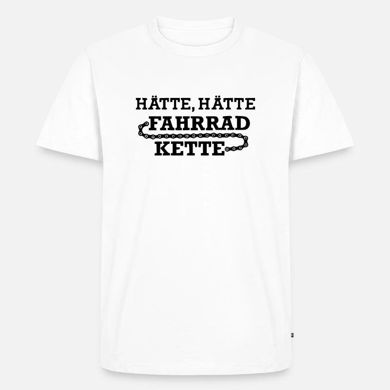 Fahrradkette Geschenk - Männer Premium Bio T-Shirt - Weiß